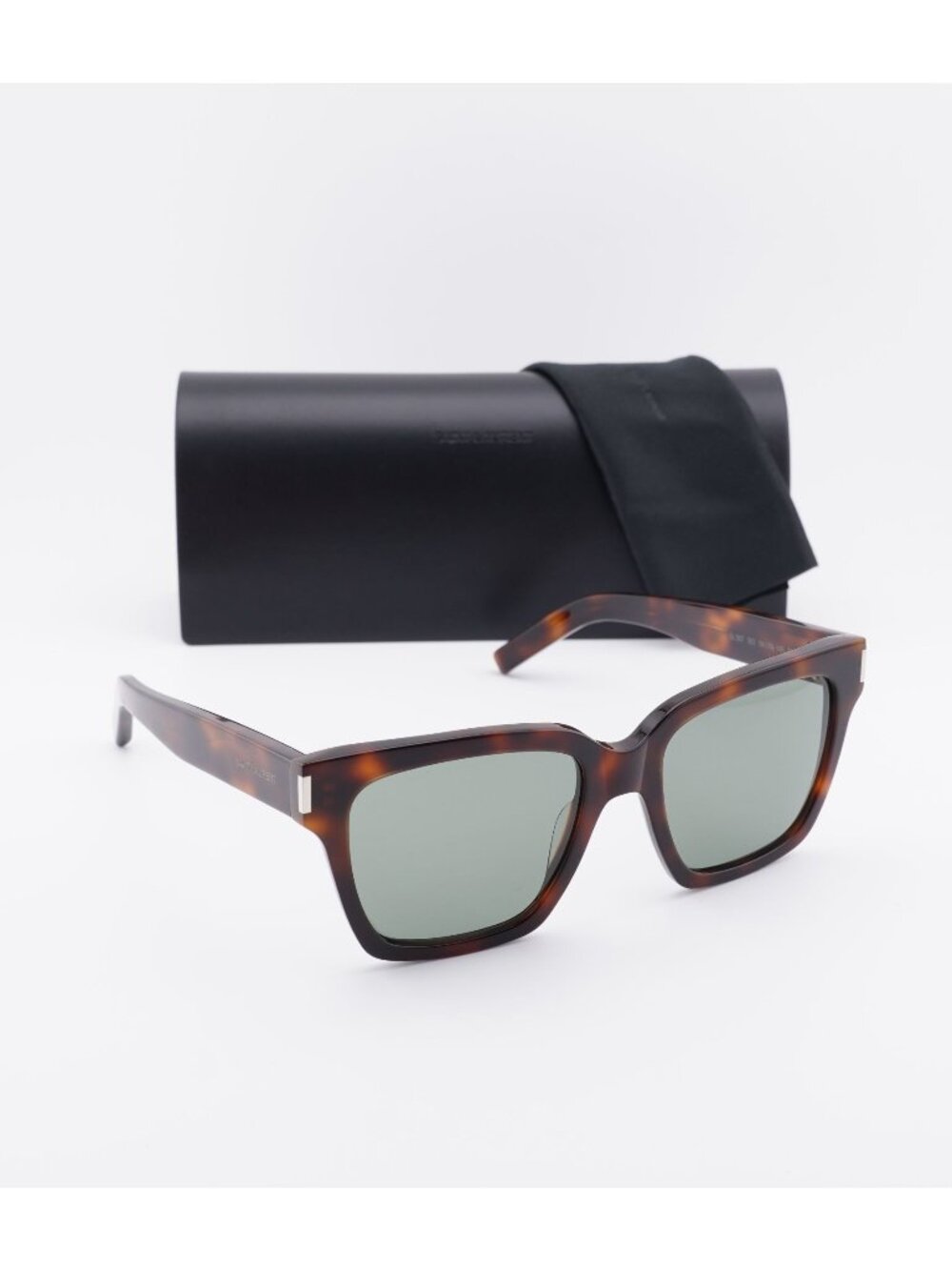 Saint Laurent SL507 003 Square Sunglasses - Havana / Green